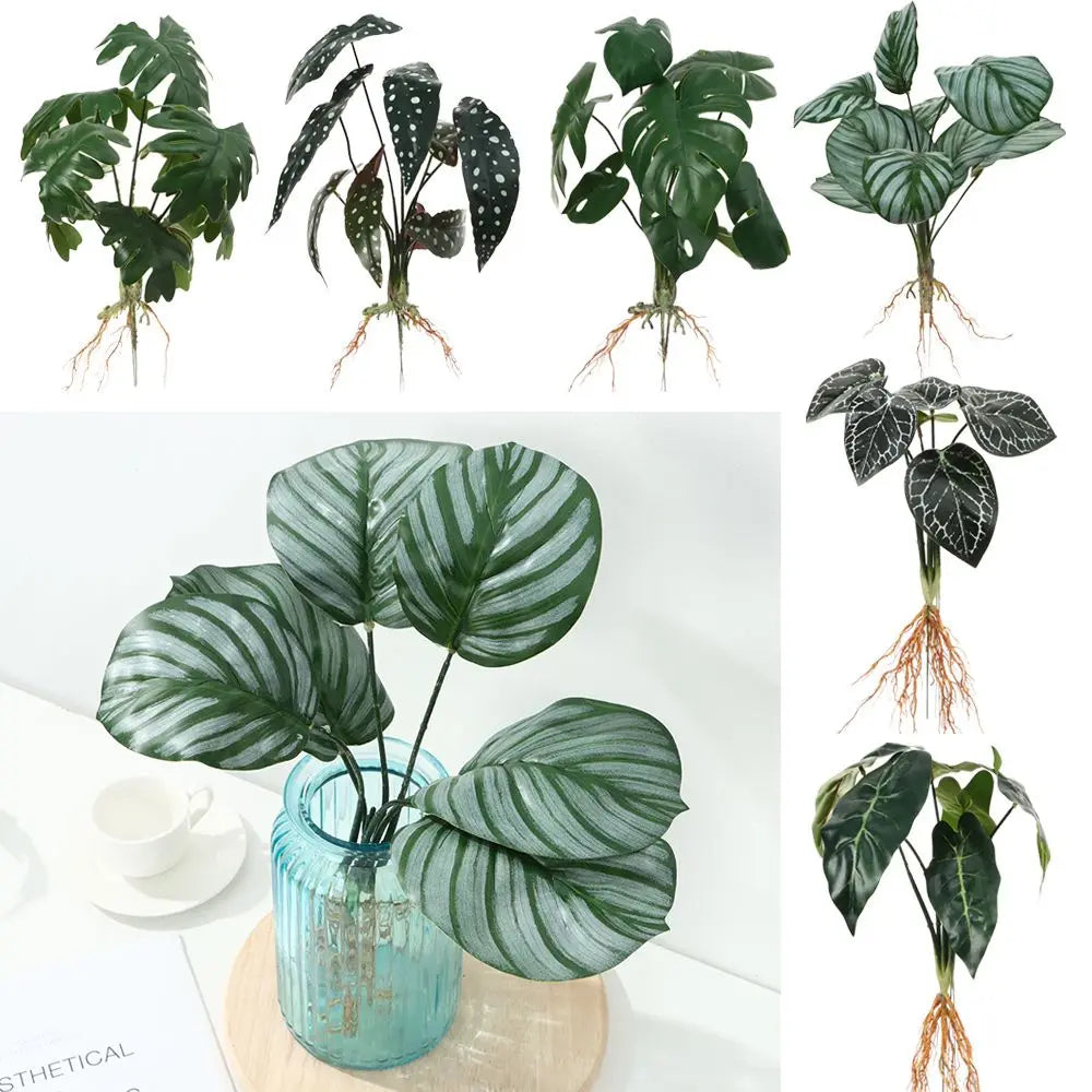 plantes artificielles arbres feuilles vertes moderne décoration extérieure ornement vertes minimalistes
