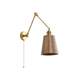 lampe murale moderne or blanc plissée cordon commande 29cm 16cm 24cm 14cm 30cm 17cm