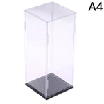 boîte rangement transparente acrylique vitrine poupées jouets objets collection moderne