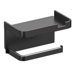 porte serviettes moderne porte papier toilette étagère rangement aluminium gris salle bain adhésif minimaliste