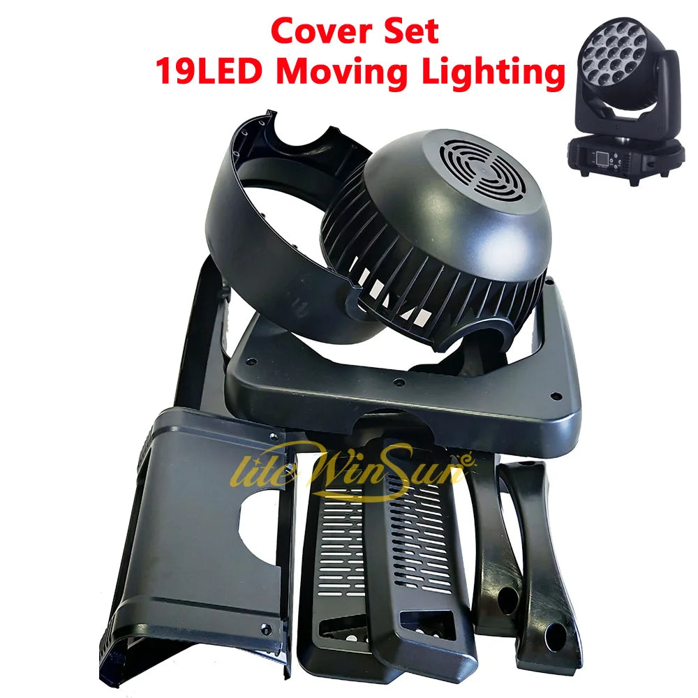 ensemble couvercles lampe led mobile noir mat moderne 45w 19led 15w abatjour fixations
