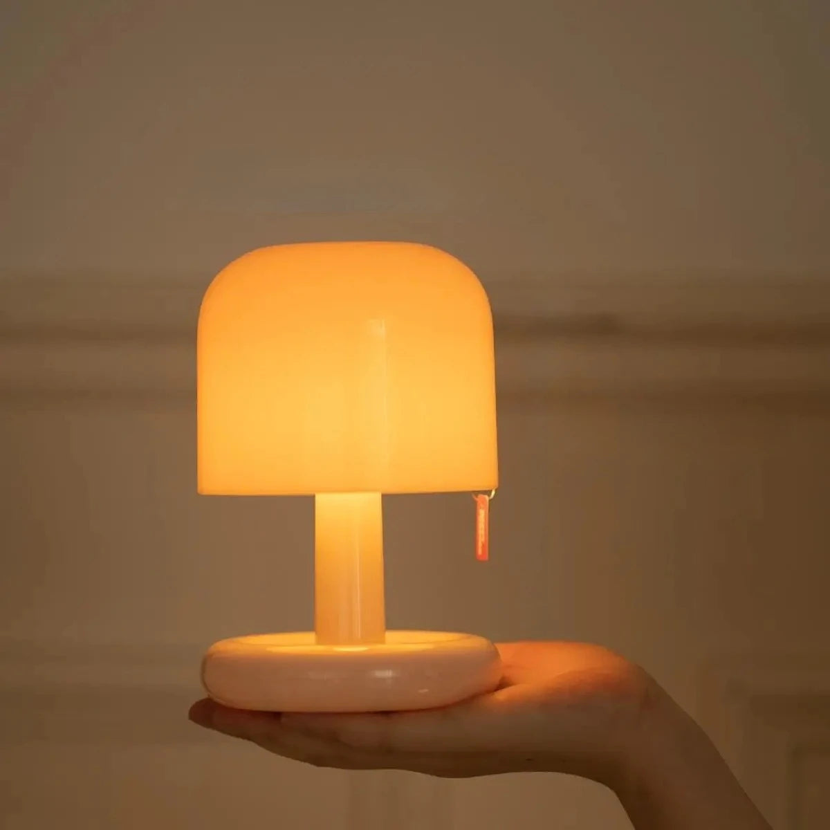 lampe table led effet couchant rechargeable usb moderne minimaliste blanc beige mat