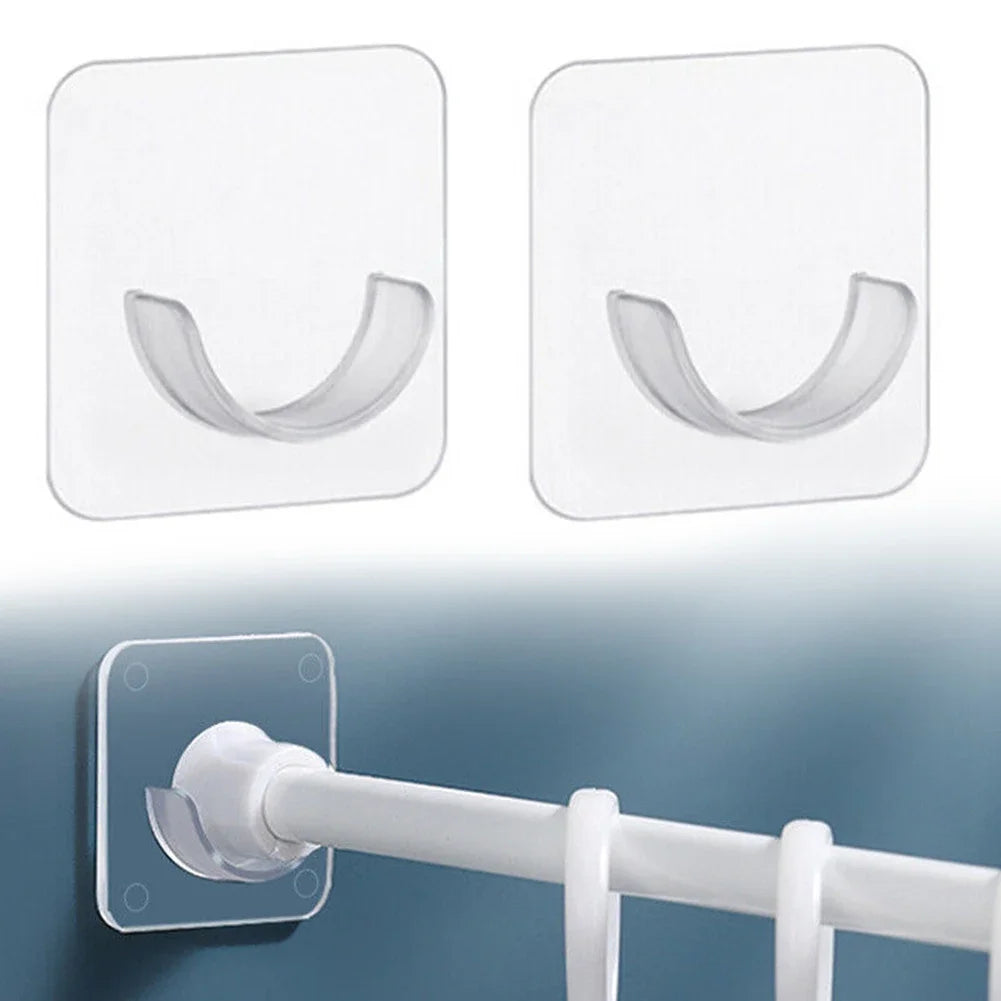 crochet mural adhésif blanc bleu moderne 2pcs 4pcs 6pcs 8pcs transparent uni salle bains