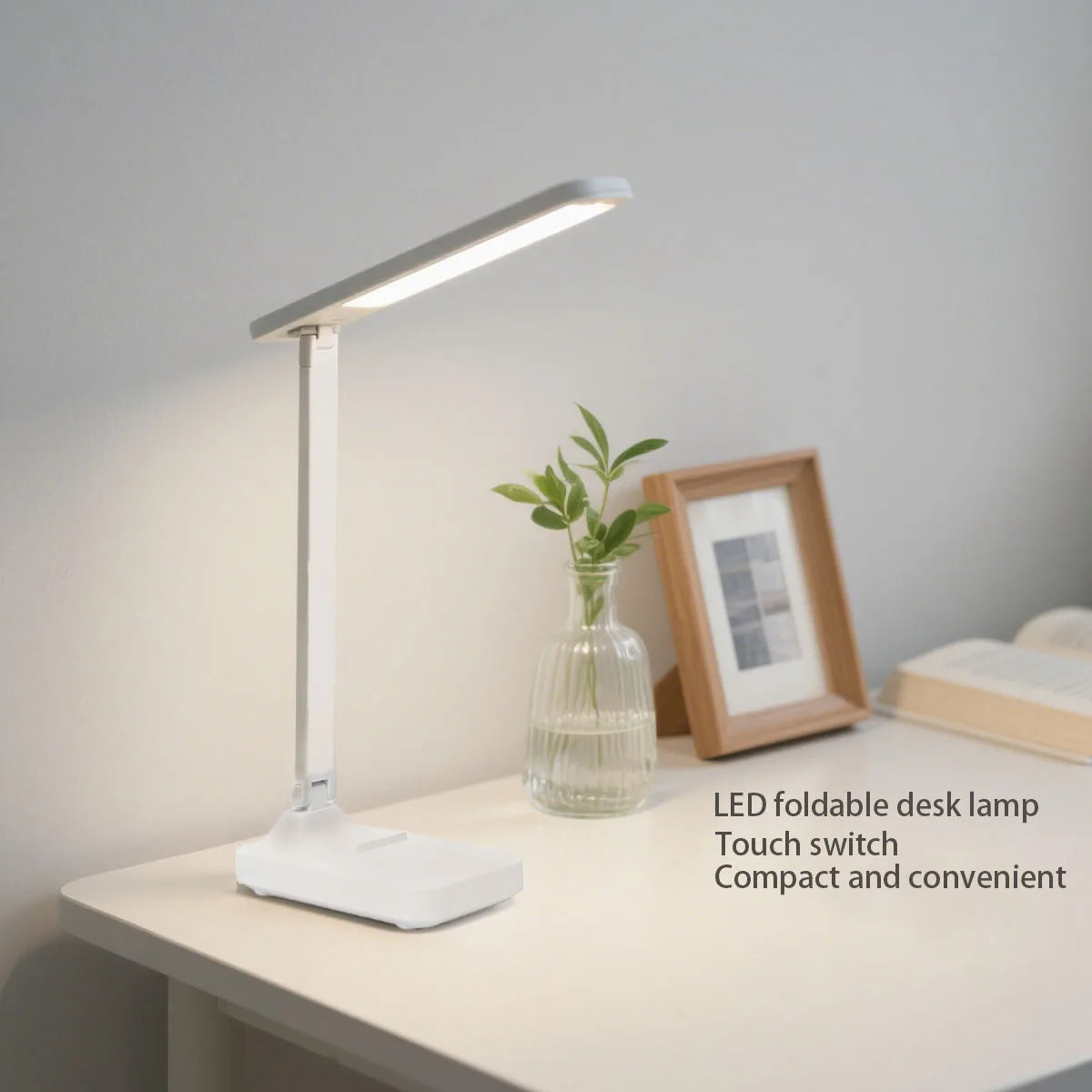 lampe pliable led rechargeable tactile luminosités blanc moderne sans fixation câble usb