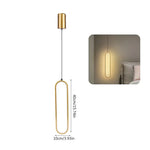 Lampe suspendue LED noir doré minimaliste intérieur chambre coucher flux lumineux faible montage semi