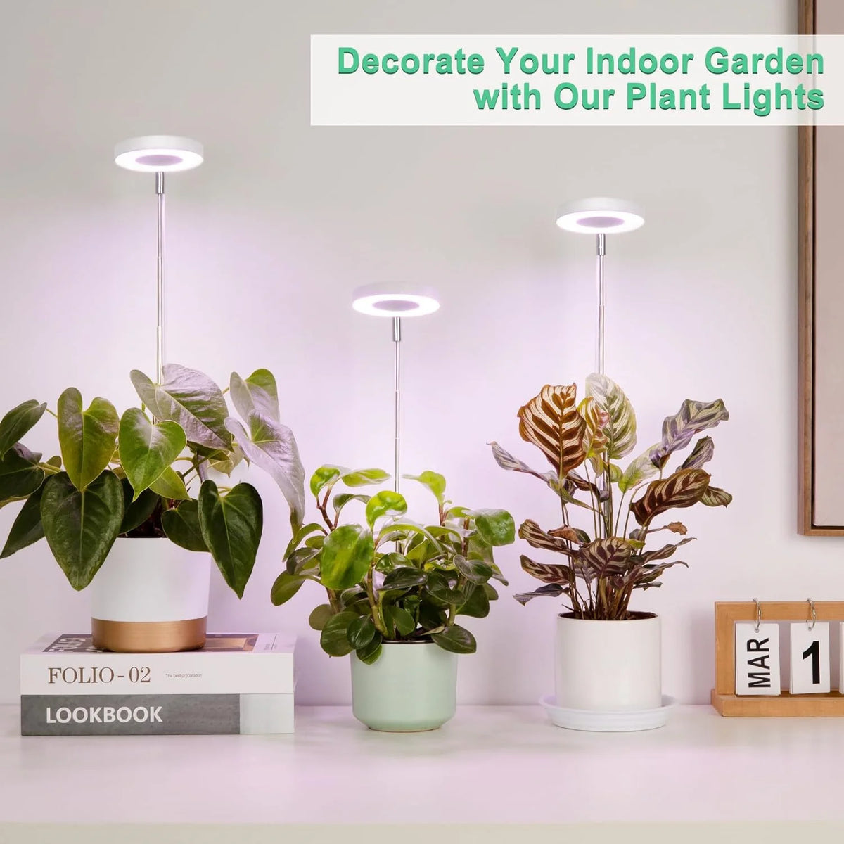 lampe led plante blanc moderne modes luminosité usb 48 leds fcc