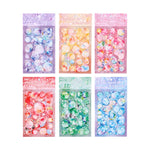 sticker bulle marbré moderne vert bleu rose orange jaune blanc décoratif adhésif transparent portables