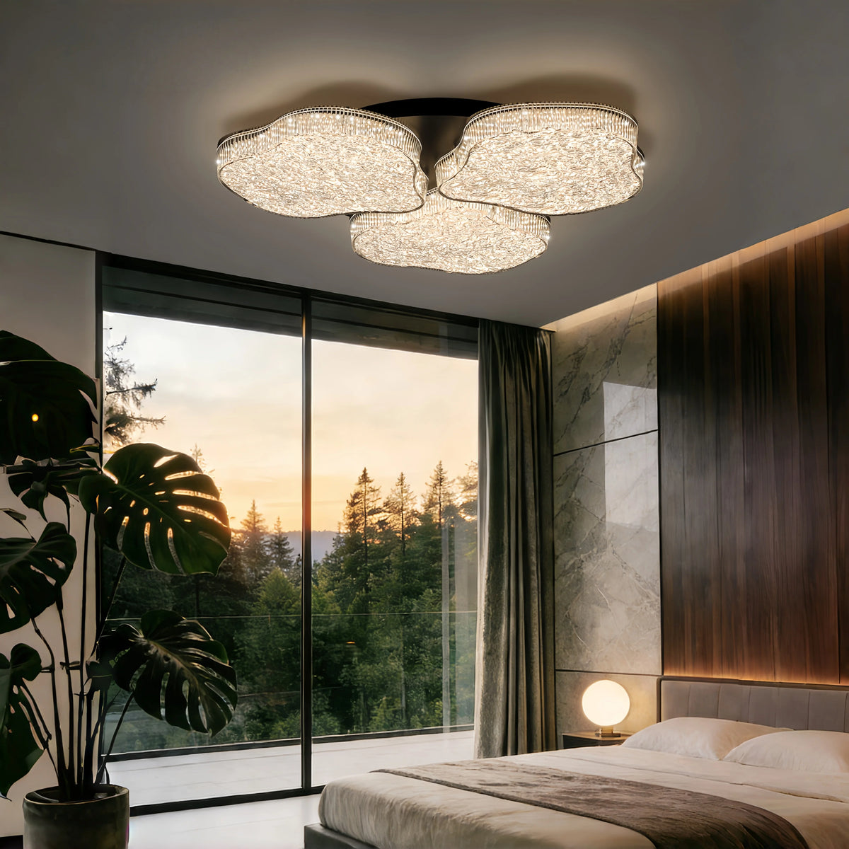 plafonnier moderne led dimmable noir blanc texture brillante 65cm 7cm