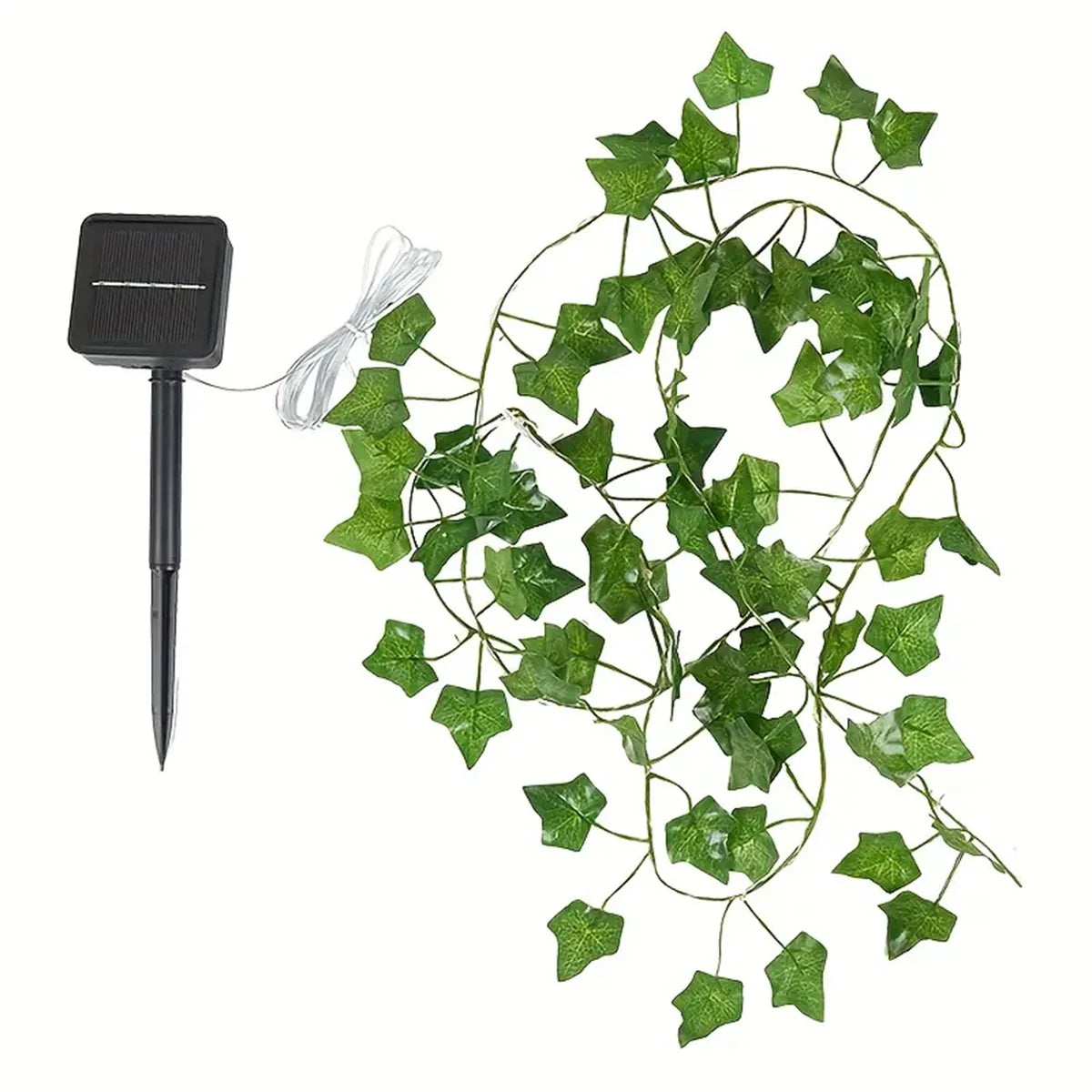 guirlande lumineuse feuilles vert adhésif moderne 100 led blanc contemporain extérieur étanche festive mariage