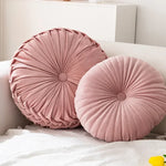 coussin rond rose pâle polyester mémoire forme solide moderne amovible lavable