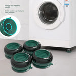 supports machine laver anti vibration antidérapants adhésifs modernes noir vert grille ventilation