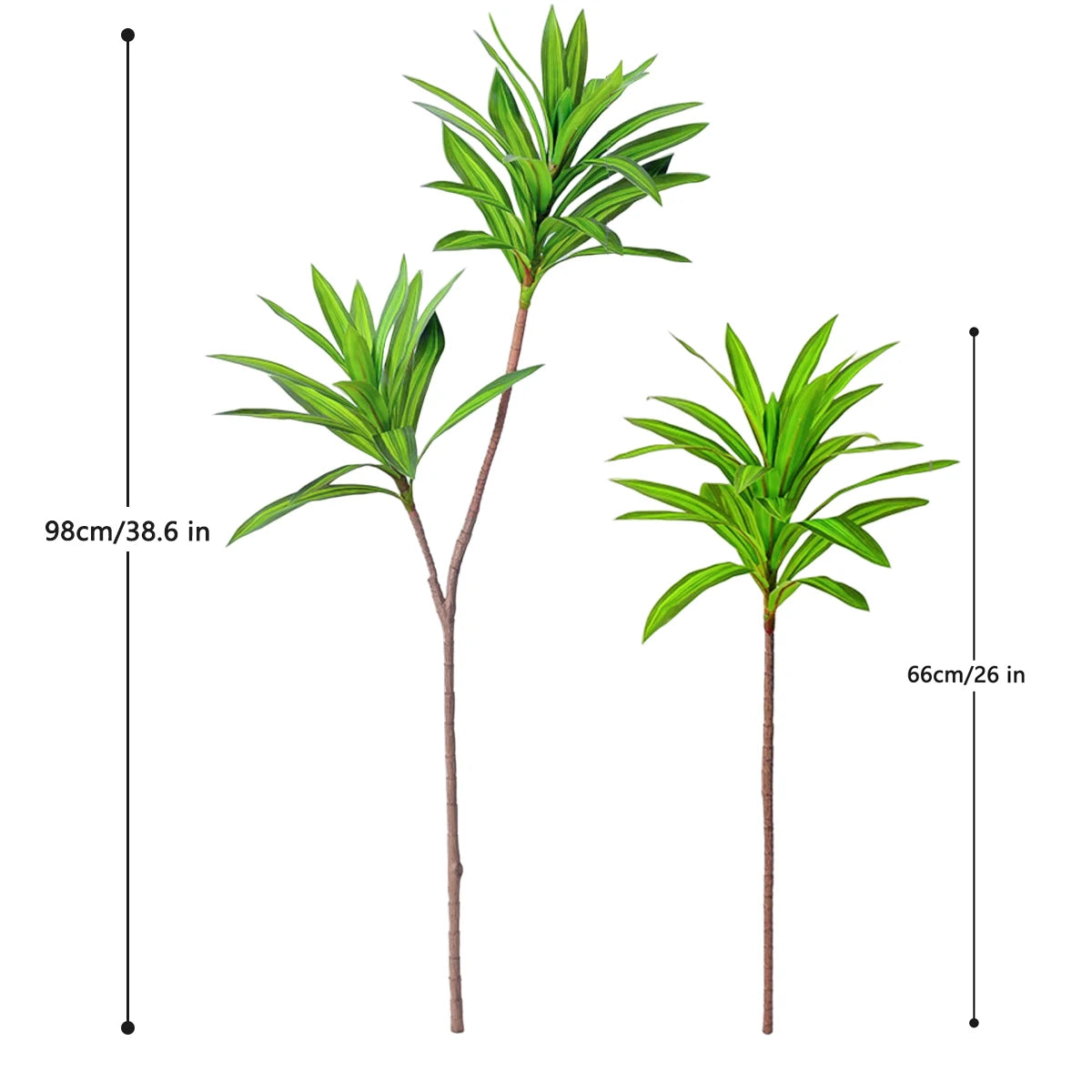 plantes artificielles arbres vertes feuilles modernes decoration exterieur pot blanc sol brunes