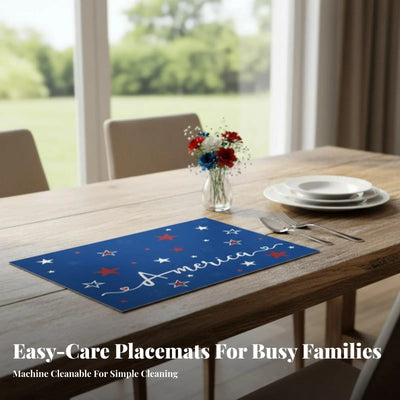 Set de table en lin personnalisable pour Noël sur une table à manger