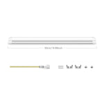 tube led blanc haute luminosité 2000lm aluminium moderne clips fixations