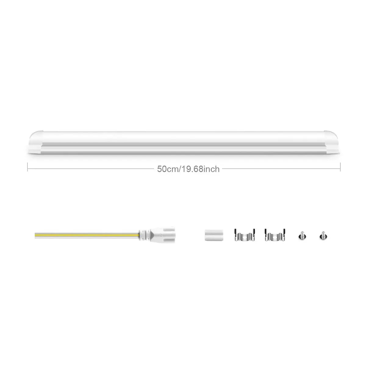 tube led blanc haute luminosité 2000lm aluminium moderne clips fixations