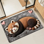tapis bain doux antidérapant motif animaux mignons décoration chambre salon maison coton polyester