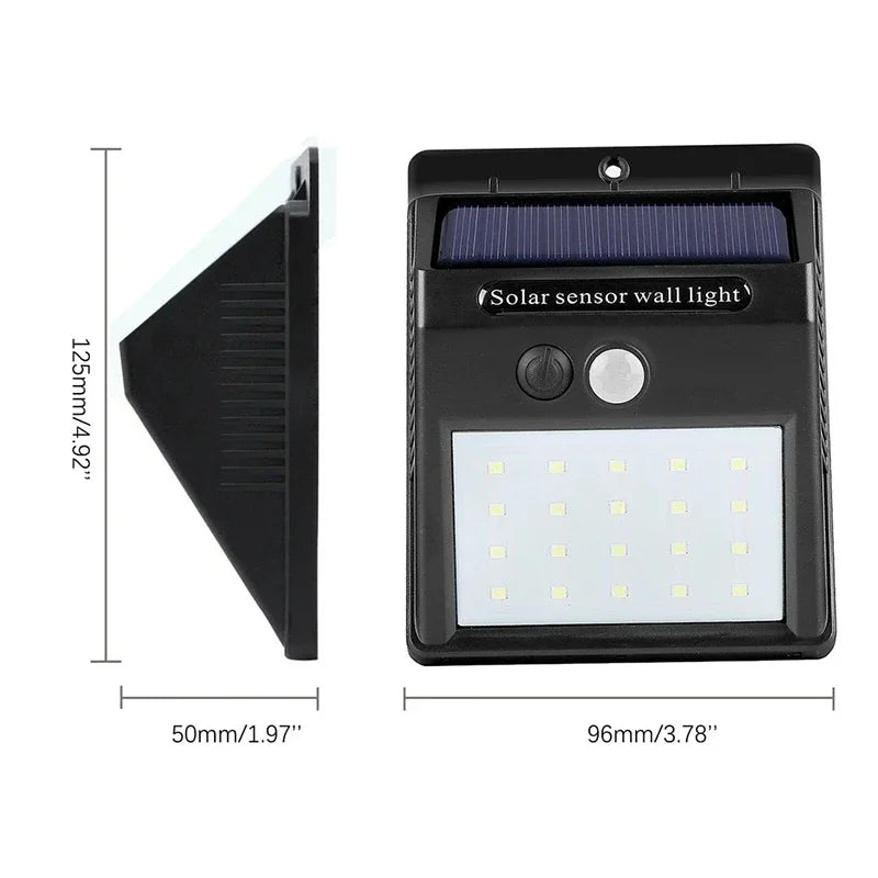 lampe solaire murale moderne noire détecteur mouvement ip65 led 1200mah
