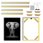 cadre bois moderne tableau toile diy adhésif pushpins minimaliste fixations