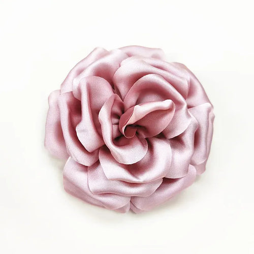 fleur artificielle 3d satinée plissée rouge rose bleu vert beige blanc classique romantique pince