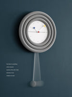 horloge murale moderne nordique aiguilles quartz bois concentrique bleu blanc