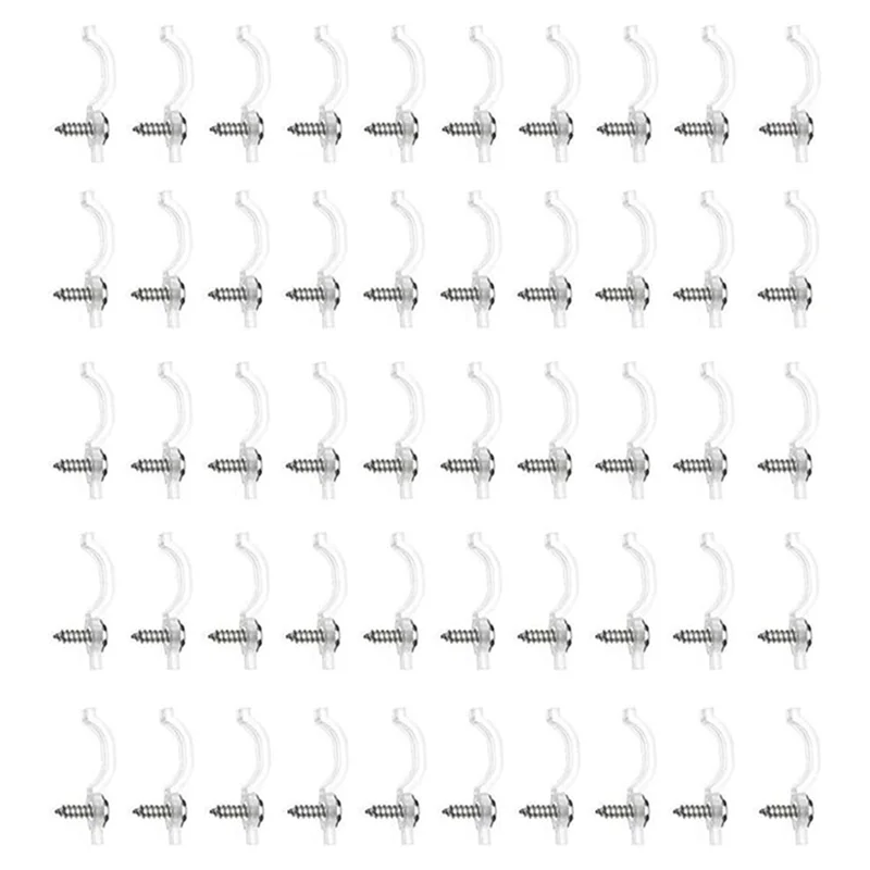 clips fixation led transparent vis moderne bande lumineuse étanche 100pièces