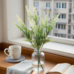 bouquet artificiel fleurs soie vert blanc jaune violet vase extérieur intérieur décoration mariage chambre