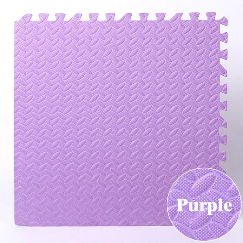 tapis sol mousse pvc gris blanc carreaux géométriques puzzle sport fitness yoga