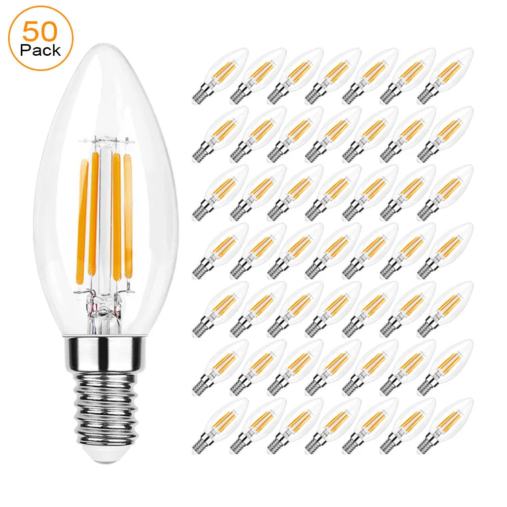 ampoules led 4w équivalent 40w blanc chaud 2700k filament doré culot e12 e14 vintage