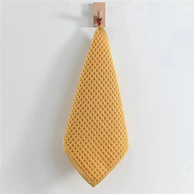 serviette face coton rapide absorption 30x30cm blanc rose jaune moderne crochets étiquette cotton