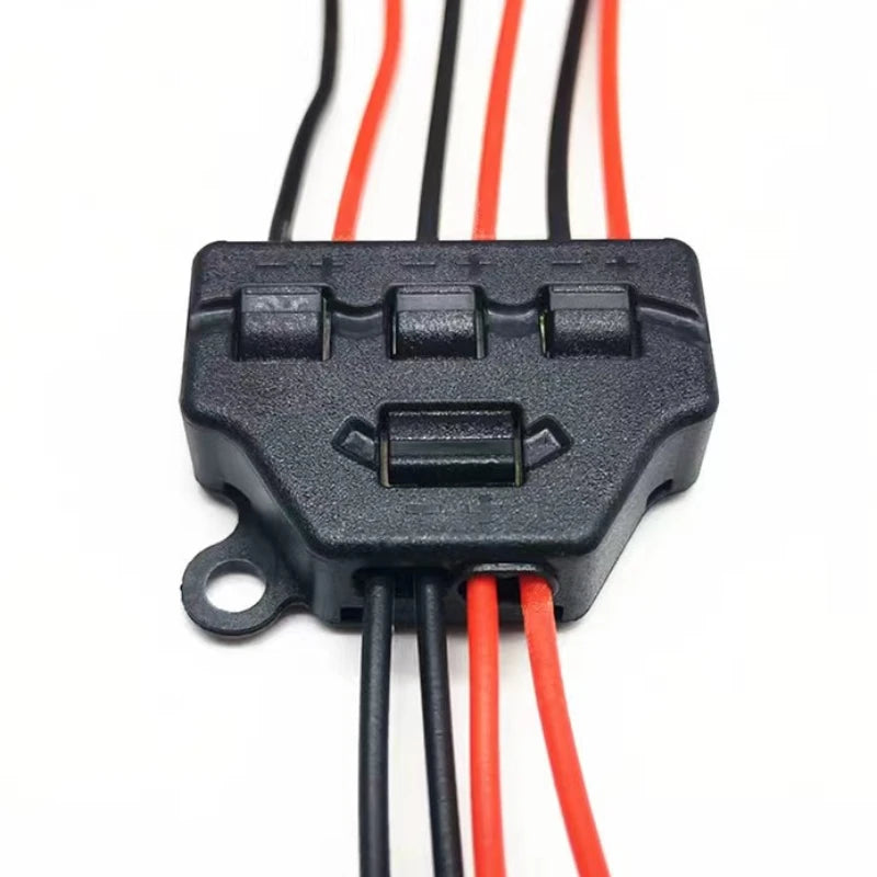 connecteur branchement led noir ports ports pièces self locking câbles noirs bleus plat lisse