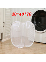 panier linge pliable maille polyester noir blanc moderne grande capacité