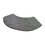 tapis bain antidérapant lavable motif cailloux gris beige bleu moderne