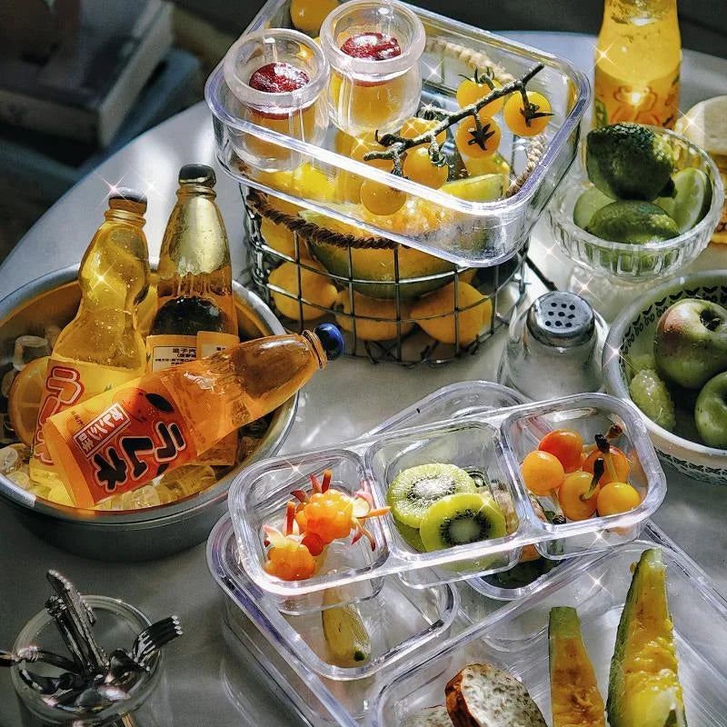 boîtes repas argent transparentes modernes adultes rangement cuisine vaisselle minimalistes