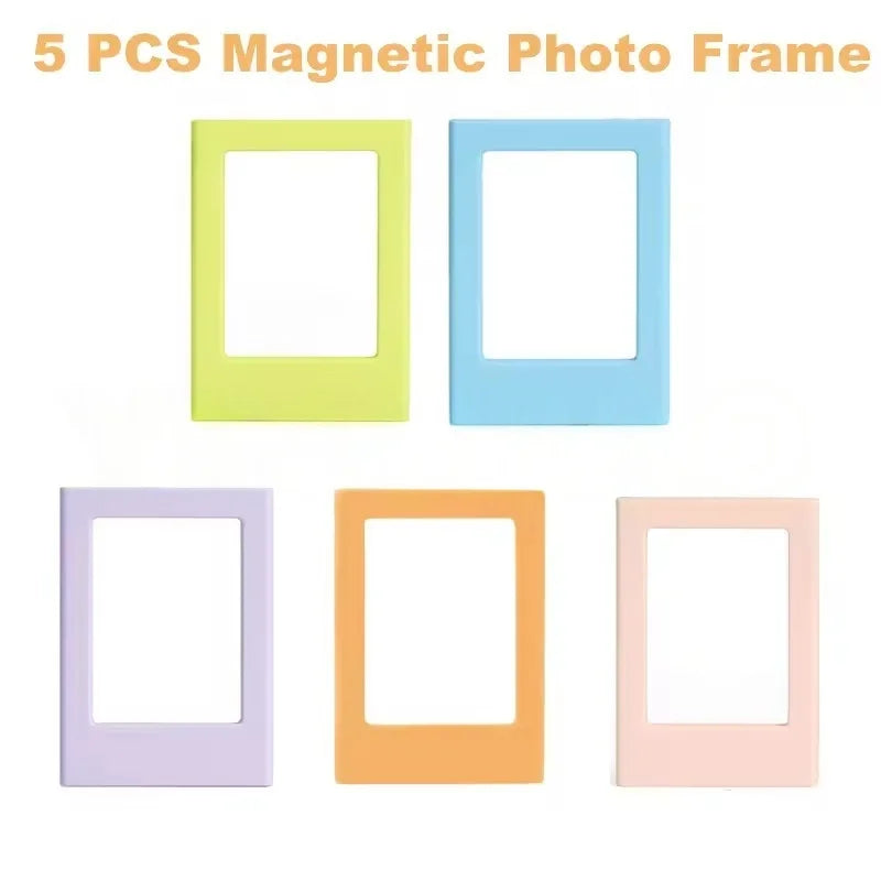 cadre photo magnétique transparent moderne minimaliste rectangle simple couleur bleu rose vert orange violet