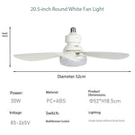 ventilateur lampe led blanc moderne facile chambre salon cuisine