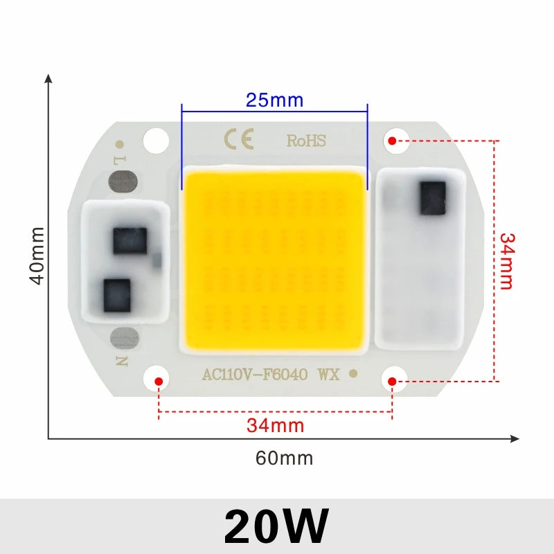 plaque led 10w 20w 30w 50w blanc mat smart ic diy no need driver