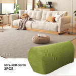 protège accoudoirs canapé tissu carreaux moderne adhésif rouge gris vert