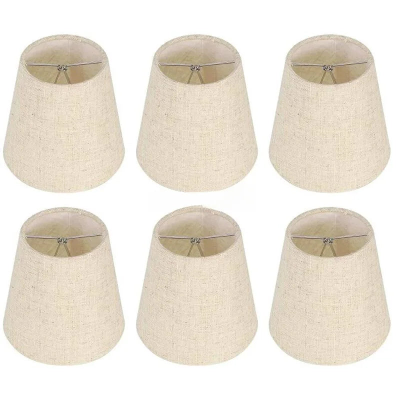 abat jour toile lin classique opacité anneaux métalliques couleur beige marron clair blanc