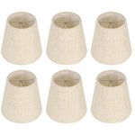 abat jour toile lin classique opacité anneaux métalliques couleur beige marron clair blanc