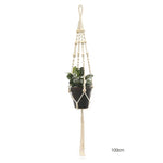support plante suspendue macramé blanc cassé boho pot fleurs décoration balcon intérieur jardin