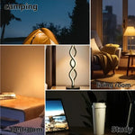 lampe table tactile spirale noir blanc modernes contemporaines LED 60 249 flux lumineux 5W
