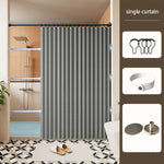 rideau douche gris clair moderne texture géométrique imperméable polyester salle bain maison