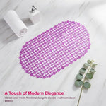 tapis bain violet rose bleu vert transparent moderne ventouses massage pvc