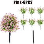 bouquets artificiels violet vert modernes decoration exterieure intérieure 35cm fleurs feuilles