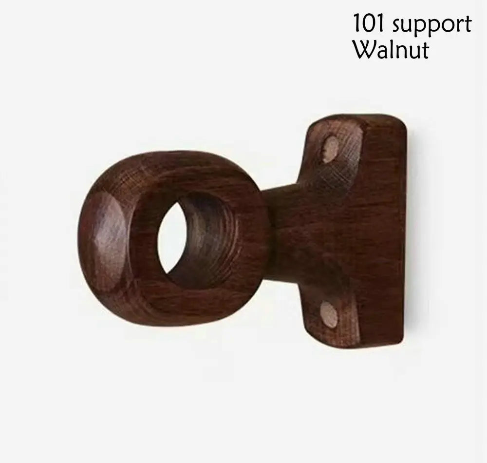 boucles rideau bois naturel clair foncé finition lisse classique vis support terminal