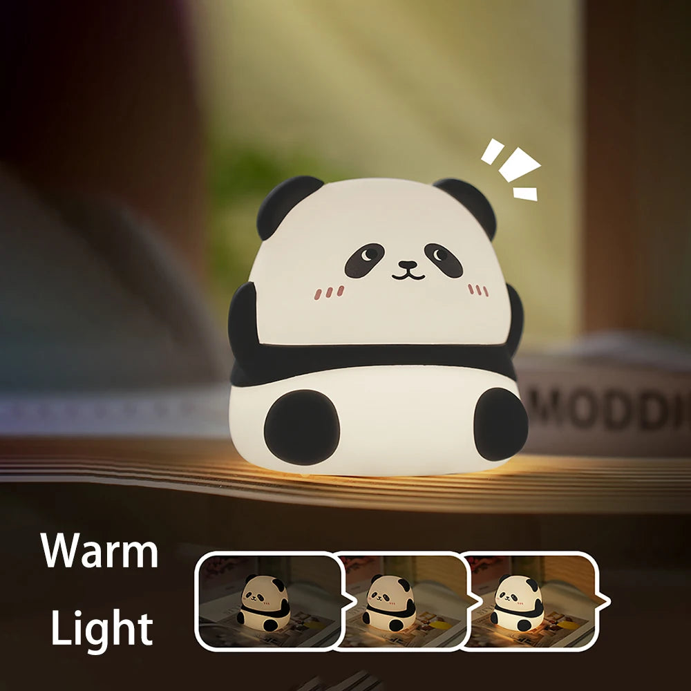 veilleuse animaux silicone cartoon rechargeable led table enfant douce mignonne colorful