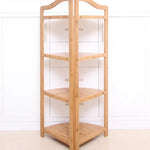 étagère d'angle moderne étagères murales sans perçage bois clair naturel étages rangement cuisine chambre