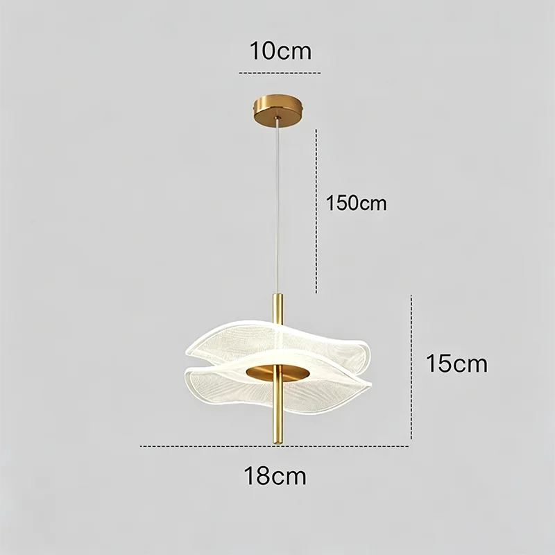 Lampe suspendue moderne minimaliste acrylique blanc doré texturée semi translucide chambre salon