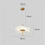 Lampe suspendue moderne minimaliste acrylique blanc doré texturée semi translucide chambre salon