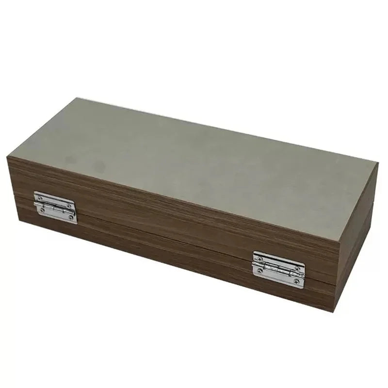boîte montres compartiments texture bois transparente classique marron gris protection métal